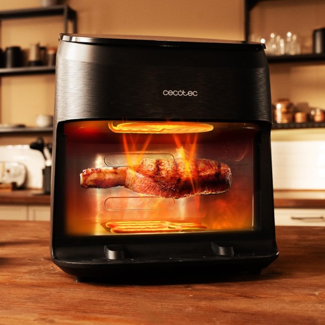 Φριτέζα Αέρος/ Airfryer 6,5L / 2200W με Διπλό Grill Cecofry&Grill Smokin 6500 Μαύρο CEC-101135 Cecotec