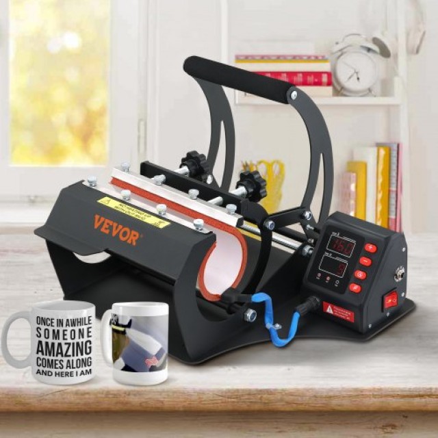 VEVOR Πρέσα Θερμότητας Κούπας, 11oz/20oz, LCD Μηχανή για Κούπες & Θερμός, Μαύρο  KBJHS500W220VVX77V2