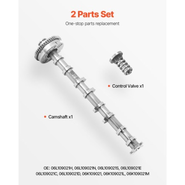 VEVOR Σετ Εκκεντροφόρου & Βαλβίδας Ελέγχου Audi & Volkswagen 1.8T/2...
