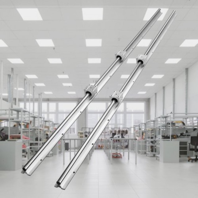 VEVOR  Σετ Οδηγών SBR20 1500mm, 2 Ράγες & 4 Οδηγοί SBR20UU για CNC Μηχανές ZXDGSBR20MM15WNLNV0