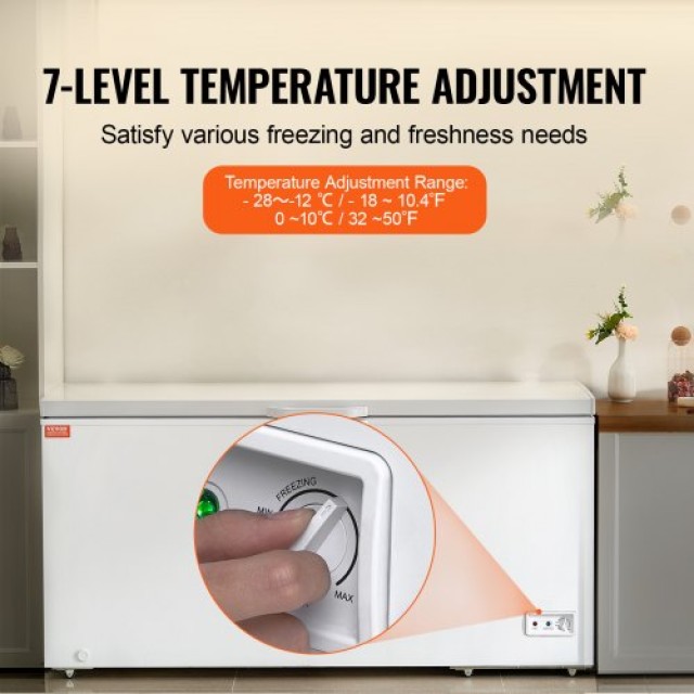 Καταψύκτης VEVOR 17.2 cu.ft / 488 L με 4 Αφαιρούμενα Καλάθια  JYLJ172CFTBSXLUXPV2