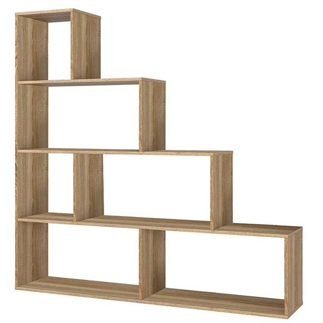 BAKAJI Βιβλιοθήκη Σκάλας SIMMS Ξύλο MDF με 4 Ράφια Aνοιχτό Δρυς για... BAKAJI Βιβλιοθήκη Σκάλας SIMMS Ξύλο MDF με 4 Ράφια Aνοιχτό Δρυς για...