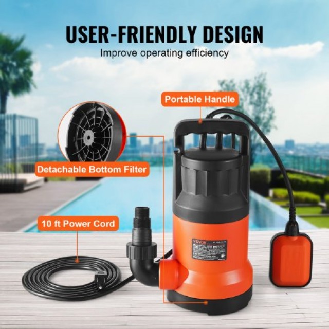 Υποβρύχια Αντλία VEVOR 700W 4148 GPH  QSSZBSL10HP08XUGUV2