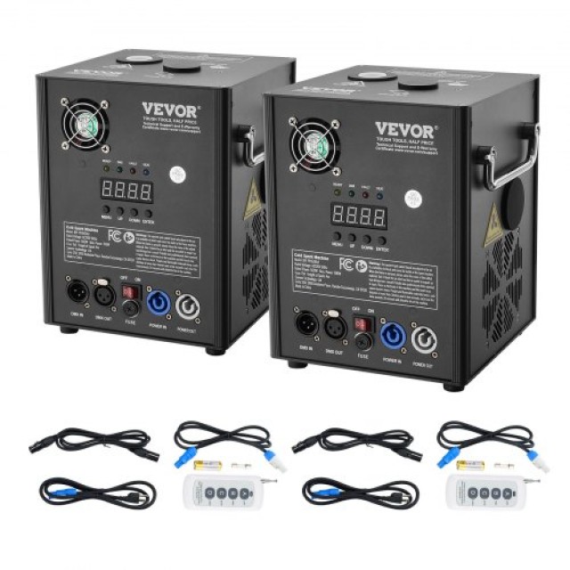 Μηχανή Πυροτεχνημάτων VEVOR Cold Spark x2 500W 2-4M για Εκδηλώσεις  YHKZQ500W2GWGN3NKV2