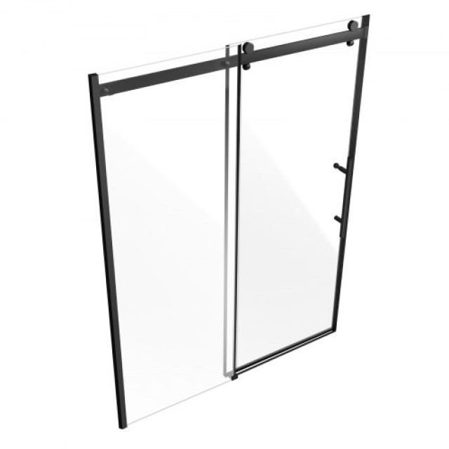 VEVOR  Πόρτα Ντουζιέρας Χωρίς Πλαίσιο 58-59 x 75 Μαύρο Ματ Γυαλί 5/16  WBKSYMTLYSM81UGS3V0