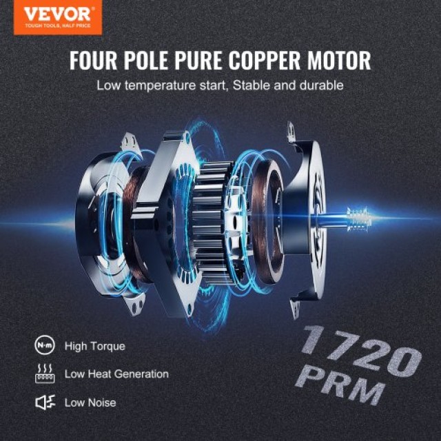 Αντλία Κενού VEVOR 1/5 HP, 3.5 CFM, 220-240V για HVAC & Ψύξη  KDZKBLJ150WA1NDONV2