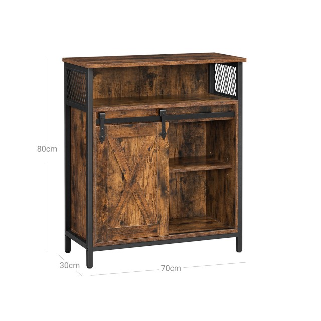 VASAGLE Βιομηχανικό Ντουλάπι Αποθήκευσης 70x30x80cm με Ρυθμιζόμενα ...