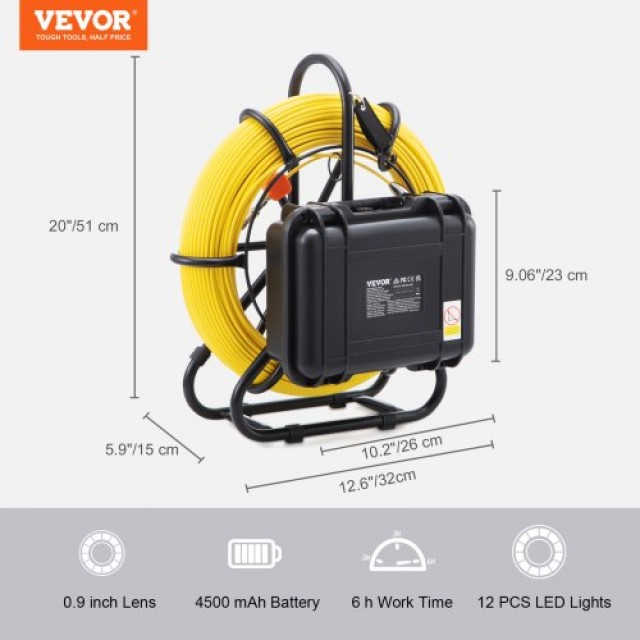 Κάμερα Αποχέτευσης VEVOR 9 720p με Καλώδιο 120m  JLKXSGDNK9120FZ0BV2