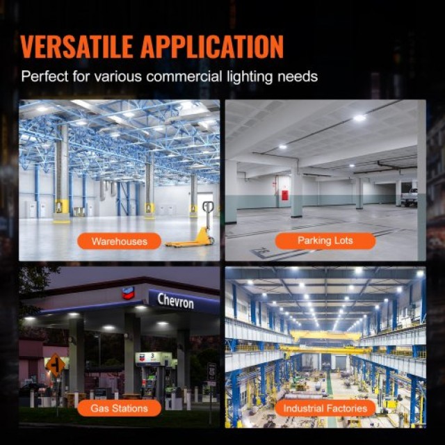 VEVOR 4 Φωτιστικά LED Οροφής 150W 16500LM 5000K Ημέρας Εξωτερικού Χώρου  TPDDS150W4JT18VDWV7
