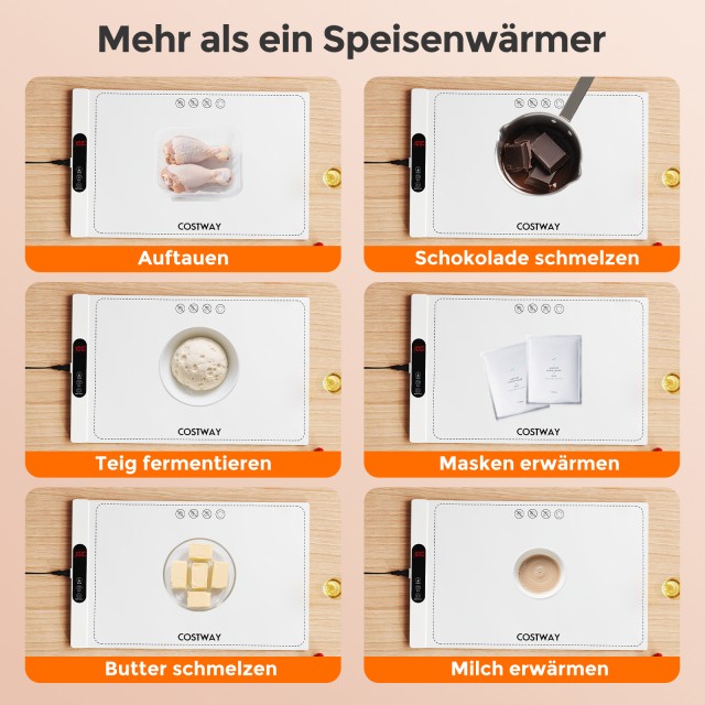 Costway Κυλιόμενη Σιλικονούχα Ηλεκτρική Θερμαινόμενη Πλάκα Τροφίμων...