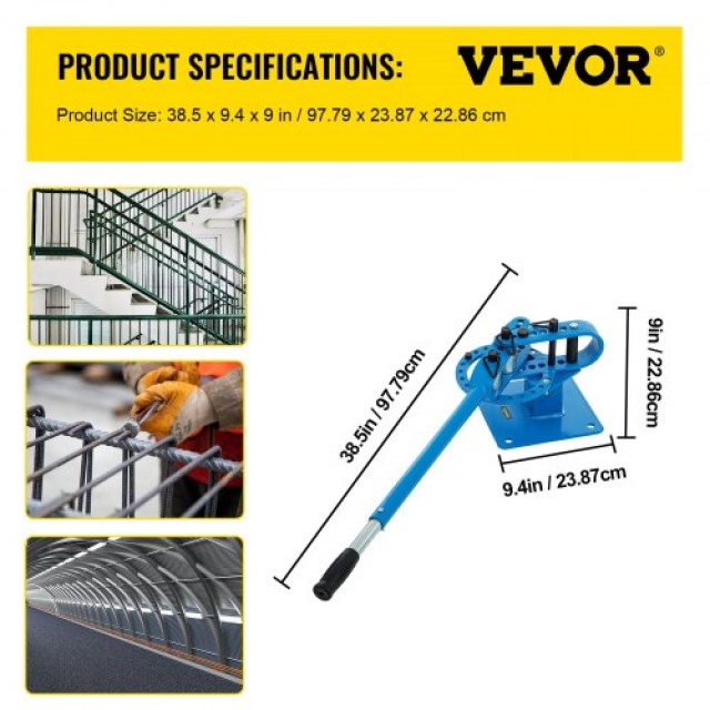 VEVOR YP-9 Χειροκίνητη Κάμπτη Μηχανή με 7 Μήτρες (1-3 ίντσες)  SDWGJ1-3INCH00001V0
