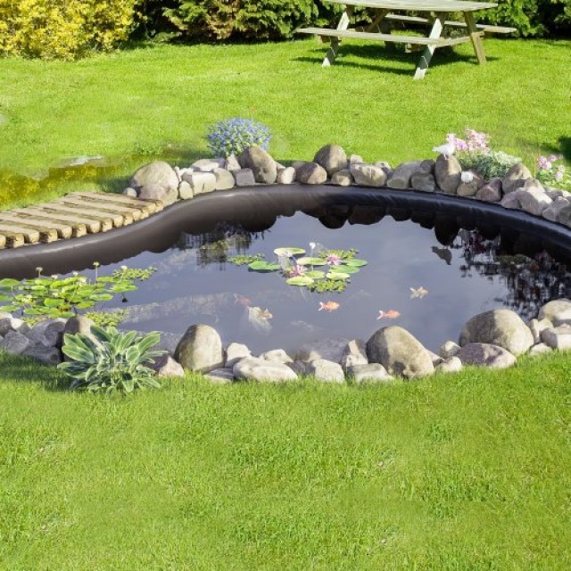 VEVOR Επένδυση Λιμνοδεξαμενής, 20 x 25 ft, 45 Mil, EPDM, Μαύρο  CTFSMHSEPDM20SZTDV0
