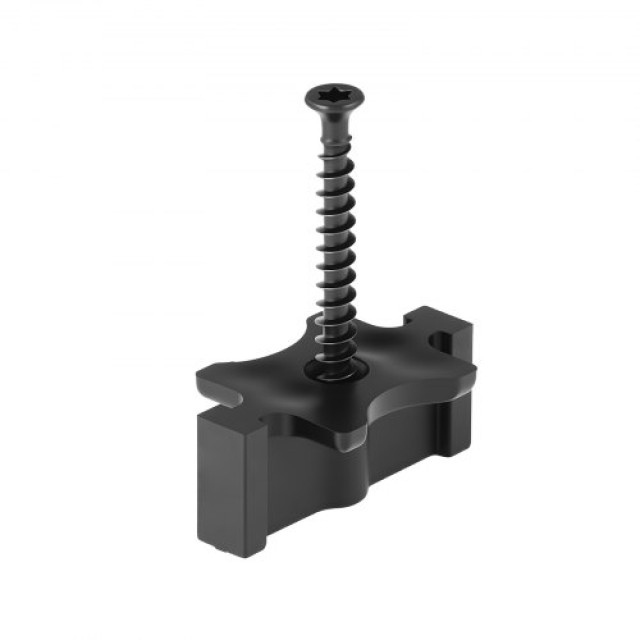 VEVOR Κρυφοί Συνδετήρες Δαπέδου με Βίδες για 6.5 mm Κενά, Μαύροι YB...