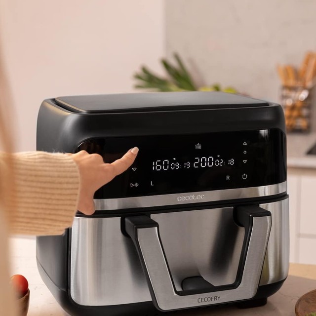 Διπλή Φριτέζα Αέρος - Airfryer 9L με Ψηφιακό Πίνακα και Διαχωριστικό Καλάθι 2850W CEC-100149 Cecotec