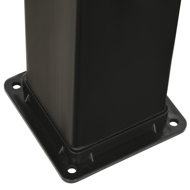 Outsunny Ηλιακό Ντους Κήπου 40L και Θερμοκρασία 60°C, Περιστρεφόμενο Ντους και Βρύση για Πόδια, Μαύρο A20-321V00BK