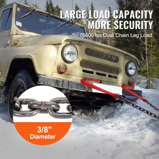 Αλυσίδα Ρυμούλκησης VEVOR 3/8 x 3 G80 με Γάντζο J 15600 lbs  RTJGTLMGFH1JKLASKV0