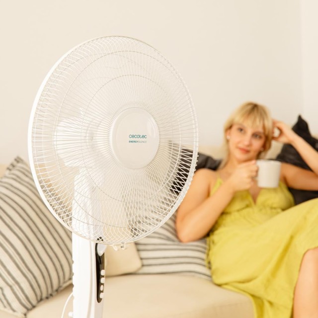 Ανεμιστήρας Δαπέδου 45W με 3 Ταχύτητες, Χρονοδιακόπτη και Ύψος έως 135 cm Λευκό CEC-08297 Cecotec
