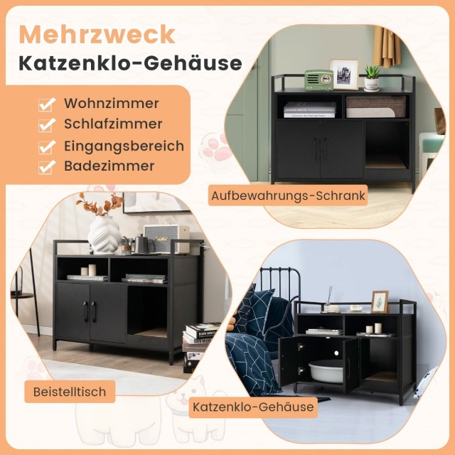 Costway  Κρυφό Ντουλάπι Γάτας με Εξαερισμό και Χώρο Αποθήκευσης PV10236DK