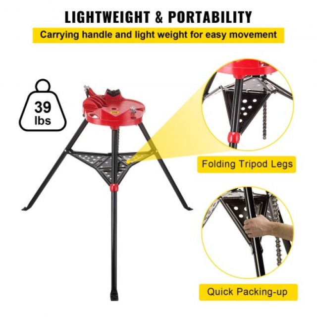 Αντιστρεπτό Τρίποδο VEVOR για Σωλήνες 1/8-6 | Φορτίο 600kg | Φορητό... Αντιστρεπτό Τρίποδο VEVOR για Σωλήνες 1/8-6 | Φορτίο 600kg | Φορητό...