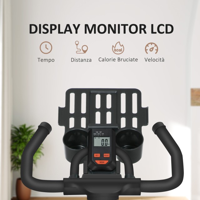 HOMCOM Στατικό Ποδήλατο 103x53x100-114 εκ, Κόκκινο/Μαύρο A90-146V01RD