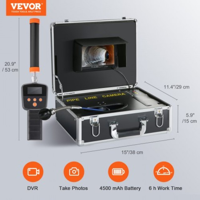 Κάμερα Αποχέτευσης VEVOR 7 1000TVL 40m  DDWKXSGDNK740FG8GV2