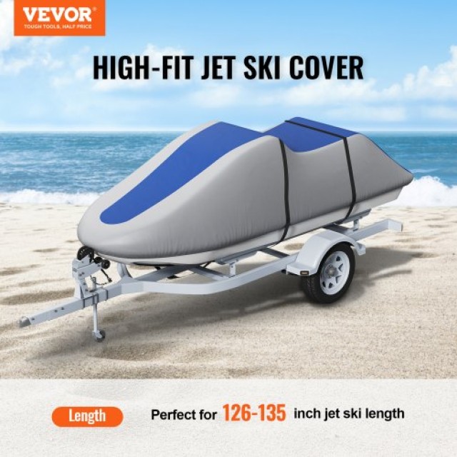 Κάλυμμα Jet Ski VEVOR, Αδιάβροχο 600D, Γκρι+Μπλε  MTTZ600D1261S5O7FV0
