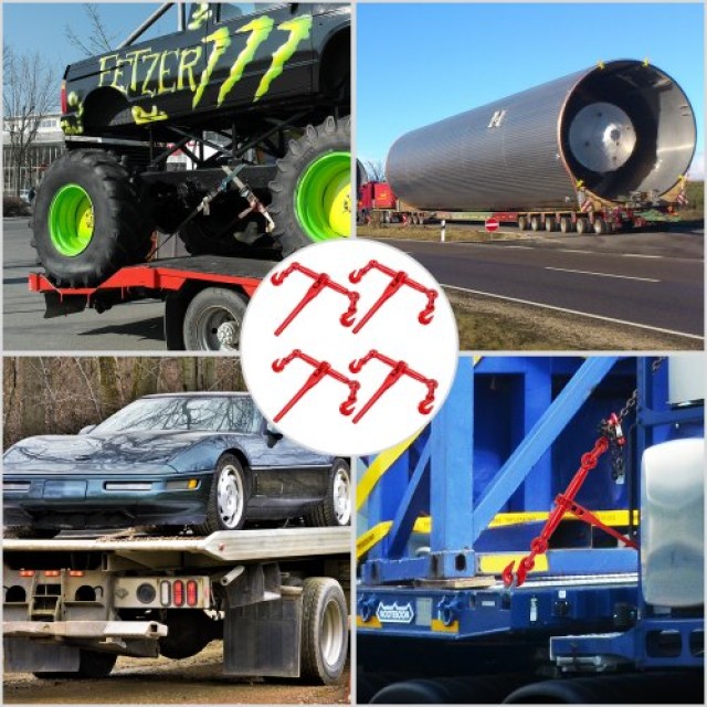 VEVOR 4x Τεντωτήρας Αλυσίδας για Δεσίματα Φορτίου 9.5mm-12.7mm 4180...