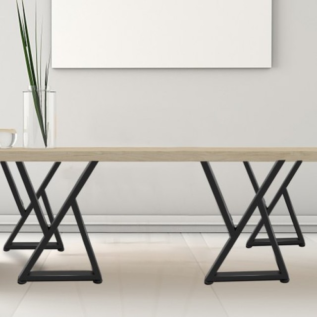VEVOR  Μεταλλικά Πόδια Τραπεζιού Σχήματος Ζ 28x18 Σετ 2 Τεμαχίων TZZTYCZ28X188OFG9V0
