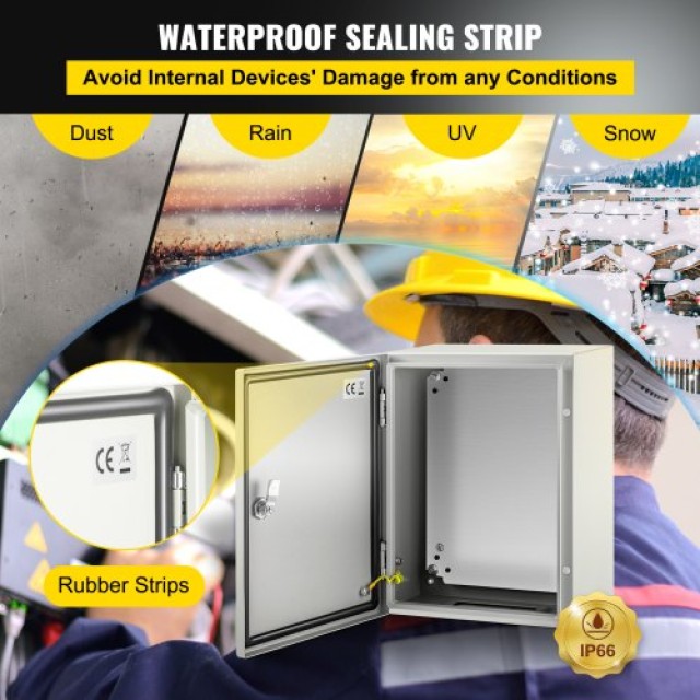 VEVOR NEMA Χαλύβδινο Κουτί 16x12x8 NEMA 4X, IP66 Αδιάβροχο & Ανθεκτ...
