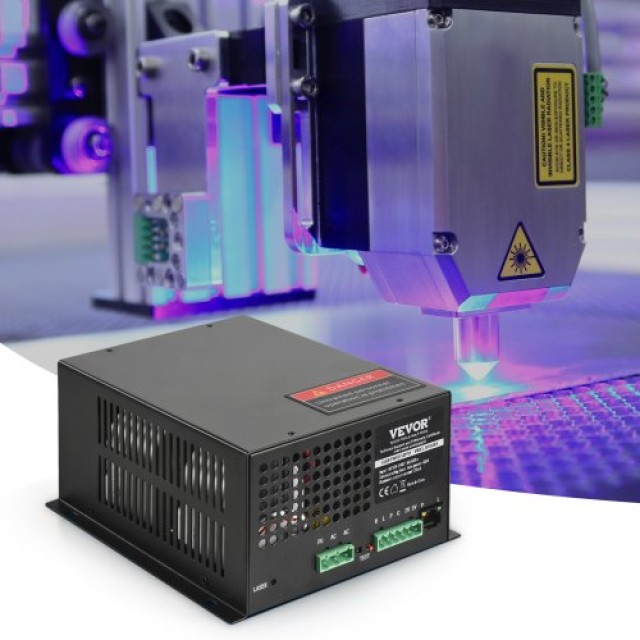 VEVOR  Τροφοδοτικό CO2 Laser για 60W, Προστασία Σταθερού Ρεύματος, Προστασία Ανοιχτού Κυκλώματος, Γρήγορη Απαγωγή Θερμότητας, Συμβατό με Πολλαπλές Μάρκες Χαρακτικών και Κοπτικών EYHTJGGDY60W3KR0YV7