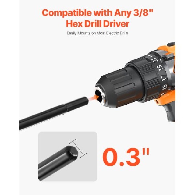 VEVOR Σπειροειδής Γεωτρύπανος 1.57 x 8.67 ιν. για Φύτευση και Τρύπη...