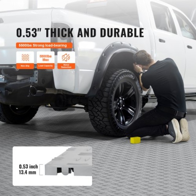 Πλακάκια Γκαράζ VEVOR, 12x12x0.53, 50τμχ, Αντιολισθητικά, Ασημί  CK...