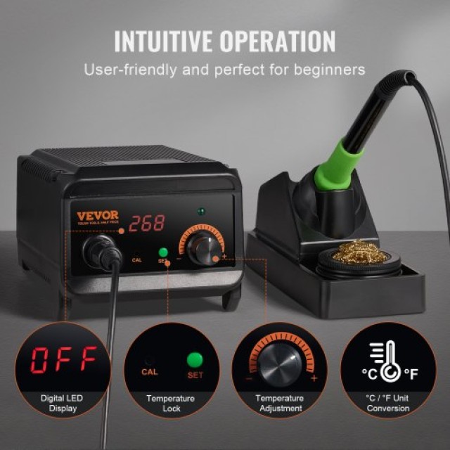 VEVOR  Σταθμός Κολλητηριού 75W LCD 50°C-500°C  LTZDYX75WWHJ3I4MSV2