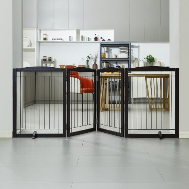 Πτυσσόμενη Καφέ Πύλη Κατοικιδίων VEVOR 32x96.5 εκ.  KZDMZCWMZSSMB53FTV0
