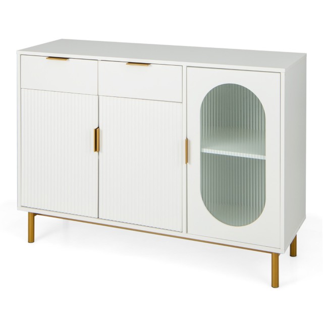 Costway Μεγάλο Ντουλάπι Κουζίνας 120 x 40 x 88 cm με Άφθονο Αποθηκε...