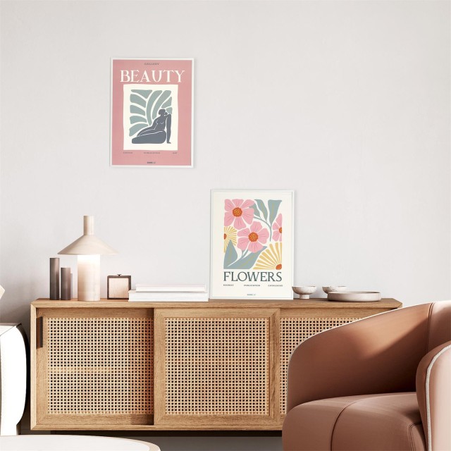 Home Deco Factory Σετ 2 Διακοσμητικών Αφισών 30 x 40 εκ. με Τυχαία ...