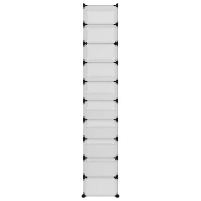 vidaXL Παπουτσοθήκη Διαφανής 44 x 32 x 174 εκ. από Πολυπροπυλένιο 3...