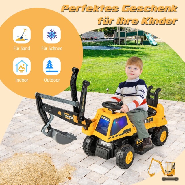 Costway Παιδικός Εκσκαφέας 6V με Περιστρεφόμενο & Ρυθμιζόμενο Κουβά... Costway Παιδικός Εκσκαφέας 6V με Περιστρεφόμενο & Ρυθμιζόμενο Κουβά...