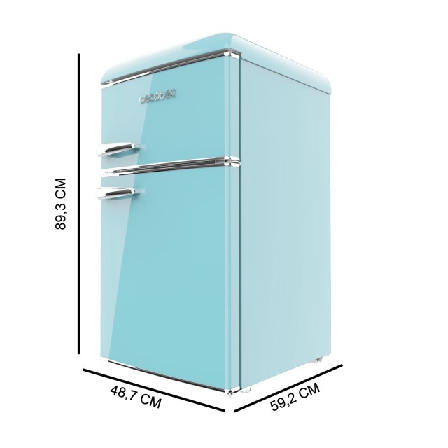 CECOTEC  Μίνι Ρετρό Ψυγείο Bolero CoolMarket 2D Origin 86L Μπλε, Δι...