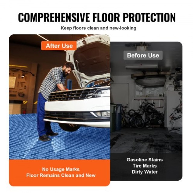 VEVOR  Πλακάκια Γκαράζ Διασυνδεόμενα, 12x12x0.53 ίντσες, 50 τεμ., Αντιολισθητικά, Διπλής Όψης, Μπλε  CKDDLSJ501212K34WV0