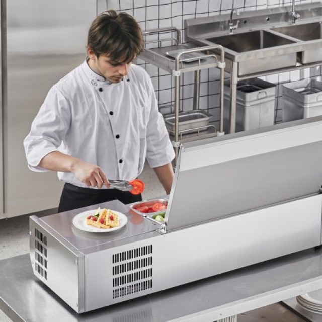 Ψυγείο Σαλάτας/Πίτσας VEVOR 140W με Ανοξείδωτη Προστασία CE  BXGZLZDWT48YDDDWXV2