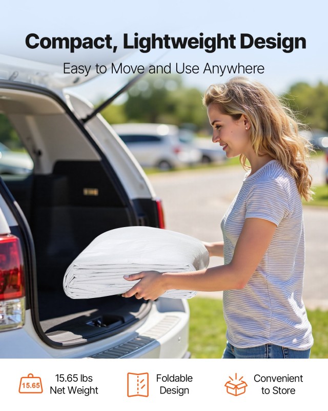 VEVOR Αντικατάσταση Κάλυψης Carport 3.6 x 6 m - UV Ανθεκτικό & Αδιά...