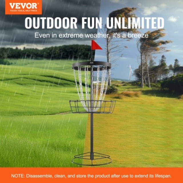 VEVOR Καλάθι Disc Golf, Φορητός Στόχος με 24 Αλυσίδες, Μαύρο YDLSY... VEVOR Καλάθι Disc Golf, Φορητός Στόχος με 24 Αλυσίδες, Μαύρο YDLSY...