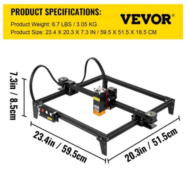 Επιτραπέζιος Χαράκτης Laser VEVOR 12.2x11.8 5.5W  EJGXJGLZDKJOCTSKAV2