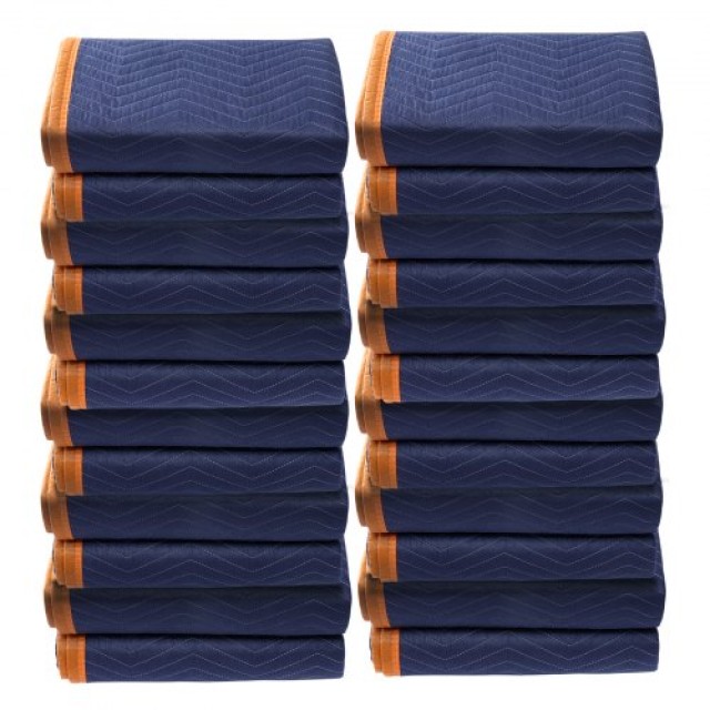Κουβέρτες Μετακόμισης VEVOR, 80 x 72, 65 lbs/dz, 12τμχ, Μπλε/Πορτοκαλί  DCBYT80X72IN5J3EWV0