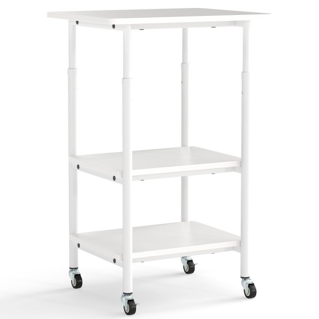 Costway Ρυθμιζόμενο Τρόλεϊ Εκτυπωτή με Ράφια και Ροδάκια σε Λευκό Χ... Costway Ρυθμιζόμενο Τρόλεϊ Εκτυπωτή με Ράφια και Ροδάκια σε Λευκό Χ...