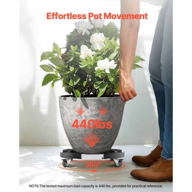 VEVOR Ρυθμιζόμενη Πλαστική Βάση Κάδου 15-22.8 ιντσών (2 τεμάχια) LJ...