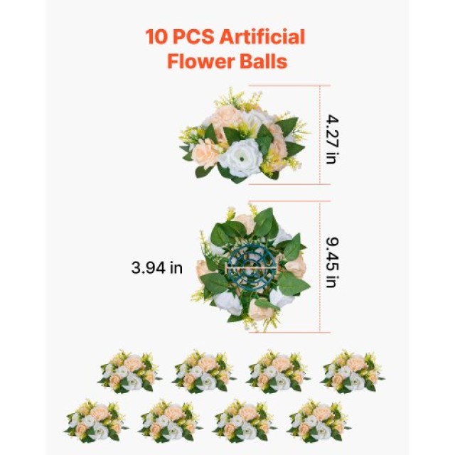 VEVOR Μπουκέτα Τεχνητών Λουλουδιών για Στολισμό Γάμου (10 τεμ) ZSHQ... VEVOR Μπουκέτα Τεχνητών Λουλουδιών για Στολισμό Γάμου (10 τεμ) ZSHQ...