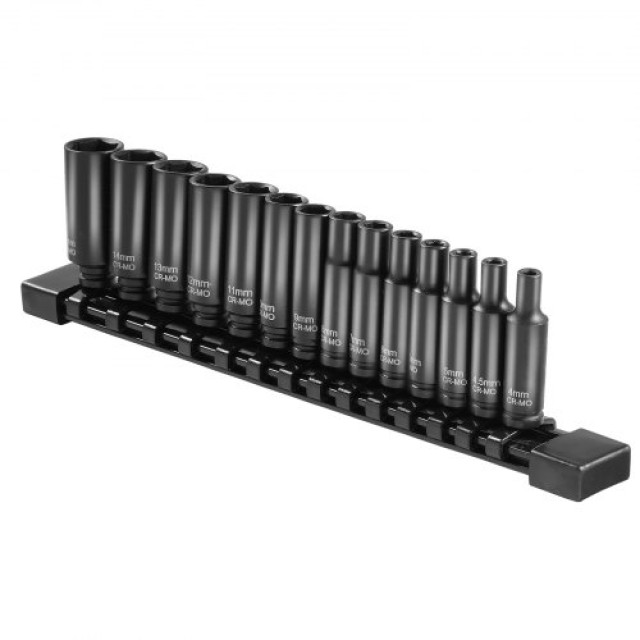VEVOR  Σετ Καρυδάκια 14τμχ 6-γων. 1/4 Βαθιά Μετρικά 4-15mm Cr-Mo CJTTZJ1CRMO1WL3UXV0