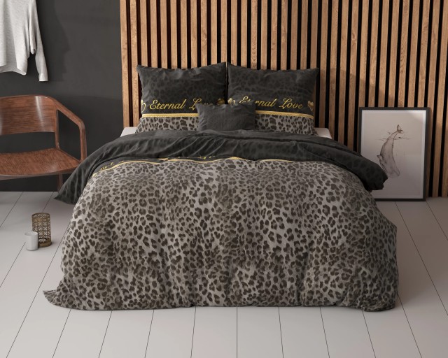 Παπλωματοθήκη  Elegance Eternal Love  240 x 220cm Χρώματος Μαύρο SLEEPTIME 8720578061433